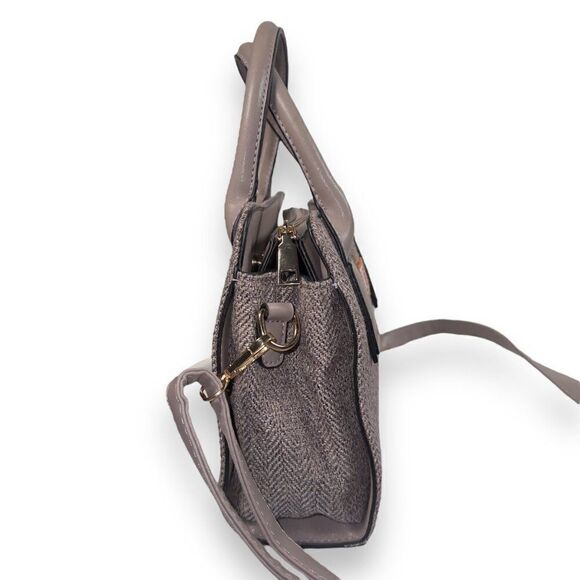 Strathurie Scotland Tweed Herringbone Handbag Purse Grey - Picture 4 of 10